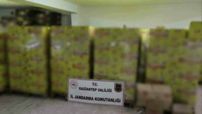 Gaziantep’te jandarmanın bir depoya yaptığı operasyonda piyasa değeri 1,5 milyon