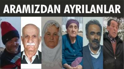 21-23.01.2025 Salı, Çarşamba, Perşembe gününe ait Besni’de Vefat Edenler köşesi.