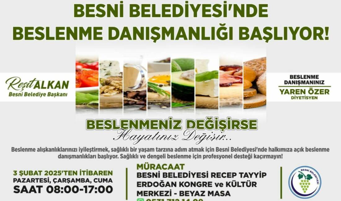 Besni Belediyesi, vatandaşların sağlıklı bir yaşam sürmelerine destek olmak amacıyla