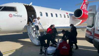 Şırnak’ta rahatsızlığı olan 4 yaşındaki çocuk, ambulans uçakla Kayseri Erciyes
