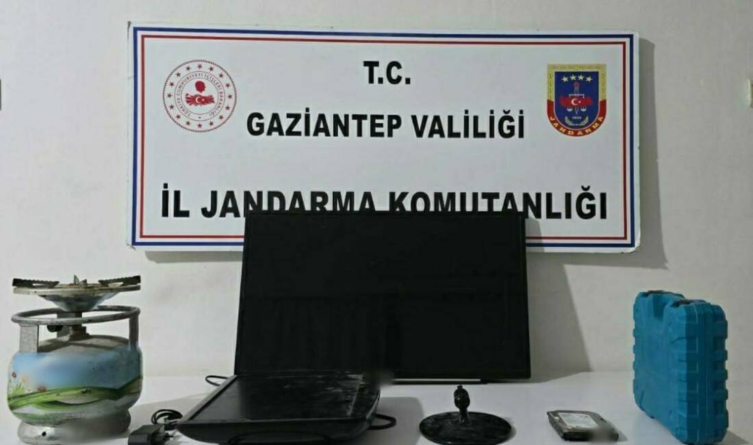 Gaziantep’te jandarma ekiplerince faili meçhul hırsızlık olaylarına yönelik yapılan operasyonlarda