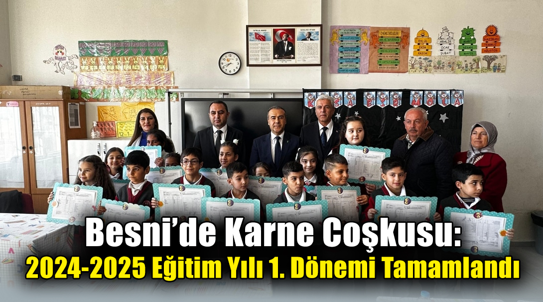 2024-2025 Eğitim-Öğretim Yılı 1. Dönemi, bugün düzenlenen karne dağıtım töreniyle