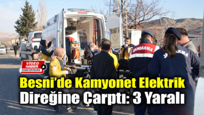 Besni Burunçayır mevkiinde meydana gelen trafik kazasında 3 kişi yaralandı.