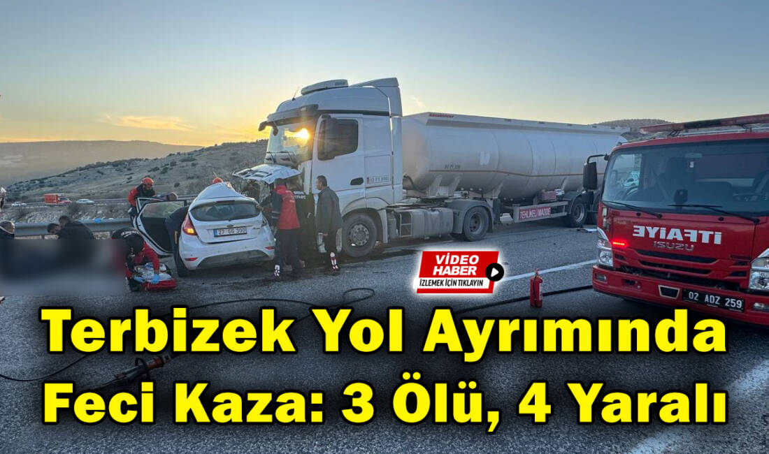 Besni Terbizek yol ayrımı Taşlıyazı köyü yakınlarında meydana gelen trafik