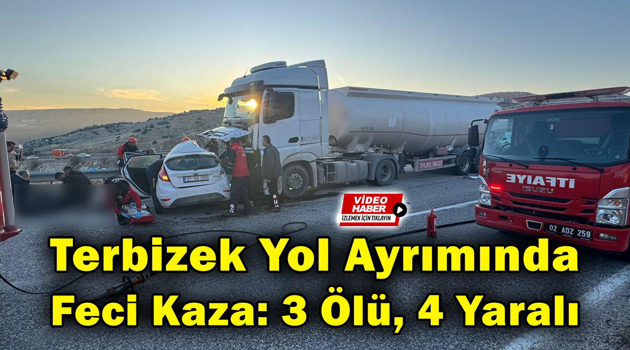 Besni Terbizek yol ayrımı Taşlıyazı köyü yakınlarında meydana gelen trafik