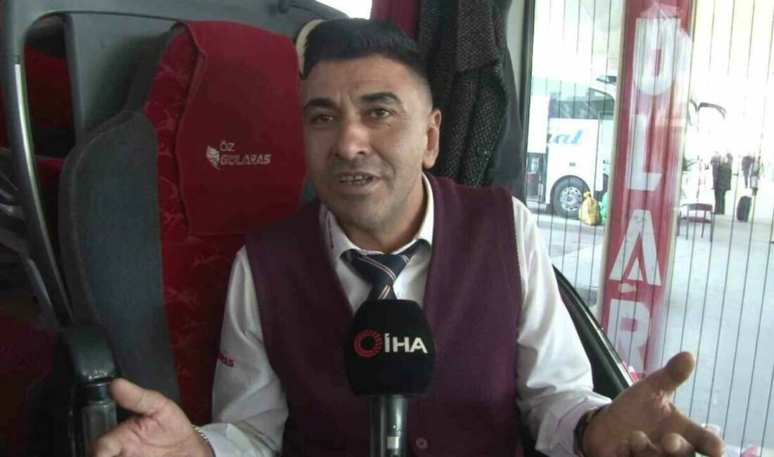 Adıyaman’da şehirlerarası yolcu otobüs şoförlüğü yapan Hasan Kalkan, otobüste yoğurduğu