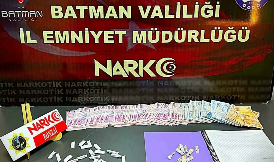 Batman’da üzerinde 41 parça uyuşturucu madde bulunan şüpheli tutuklandı.