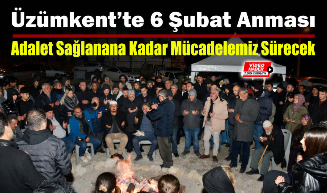 6 Şubat Depremi’nin ikinci yılında Besni Üzümkent’te düzenlenen anma töreninde