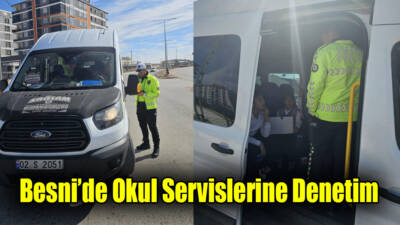 Besni İlçe Emniyet Müdürlüğü ekipleri, öğrenci servislerine yönelik denetim gerçekleştirdi.