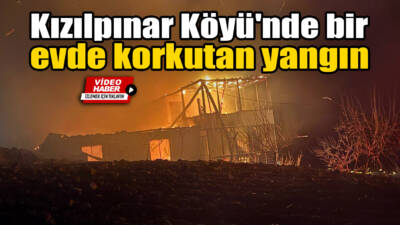 Besni'nin Kılızpınar Köyü'nde müstakil bir evde kömür sobasından çıkan yangın,