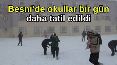 Besni Kaymakamlığı, ilçe genelinde etkisini sürdüren olumsuz hava koşulları nedeniyle