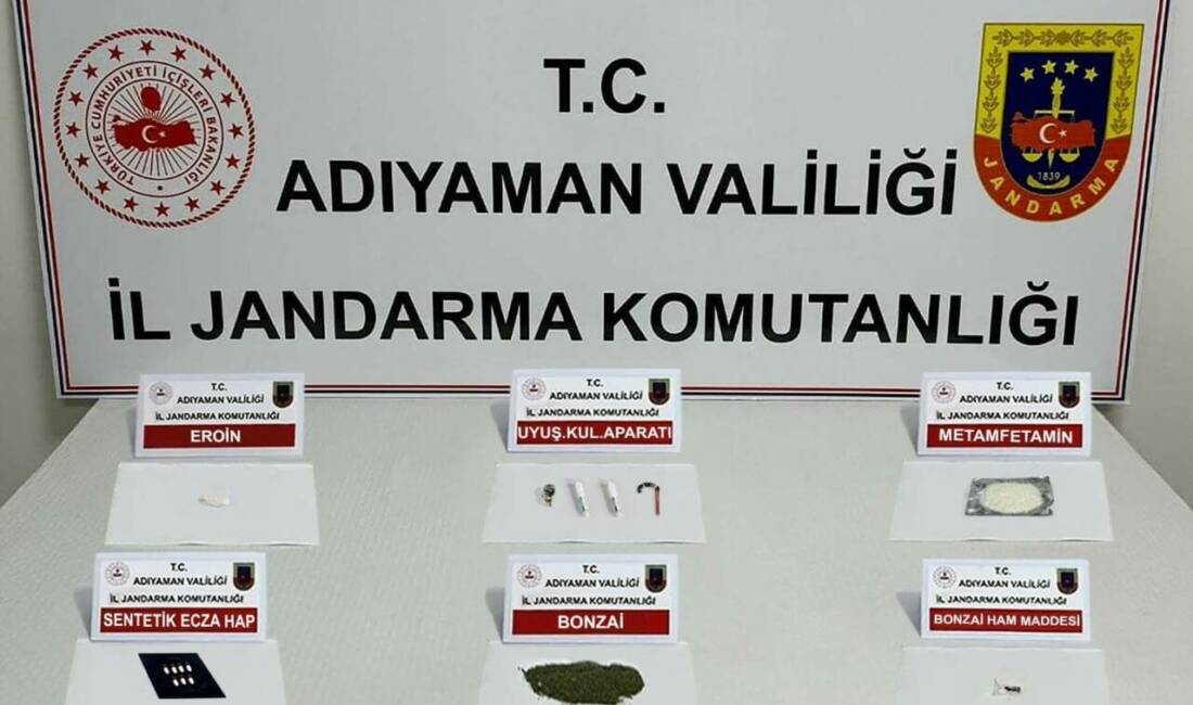 Adıyaman’da jandarma ekiplerinin uyuşturucuyla mücadeleye yönelik çalışmalarında 27 şahıs hakkında