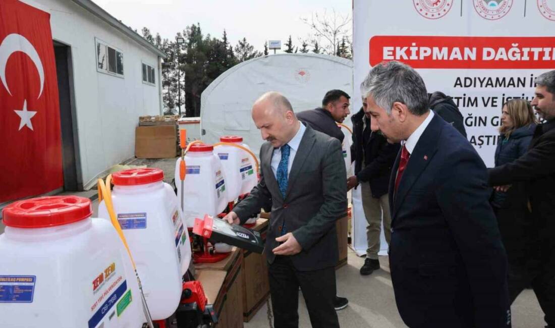 Adıyaman’da, 360 çiftçi ve üreticiye motorlu sırt pülverizatörü ve budama