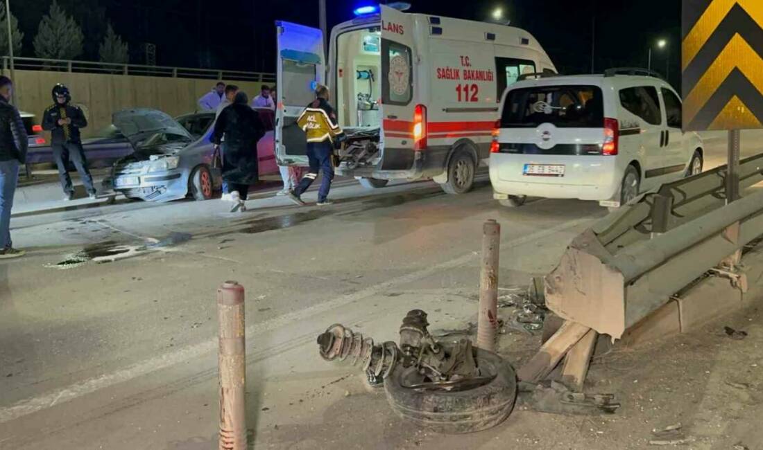 Adıyaman’da otomobilin bariyere çarpması sonucu 2 kişi yaralandı.