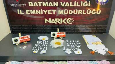 Batman Emniyet Müdürlüğü Narkotik Suçlarla Mücadele Şube Müdürlüğü ekipleri, uyuşturucu