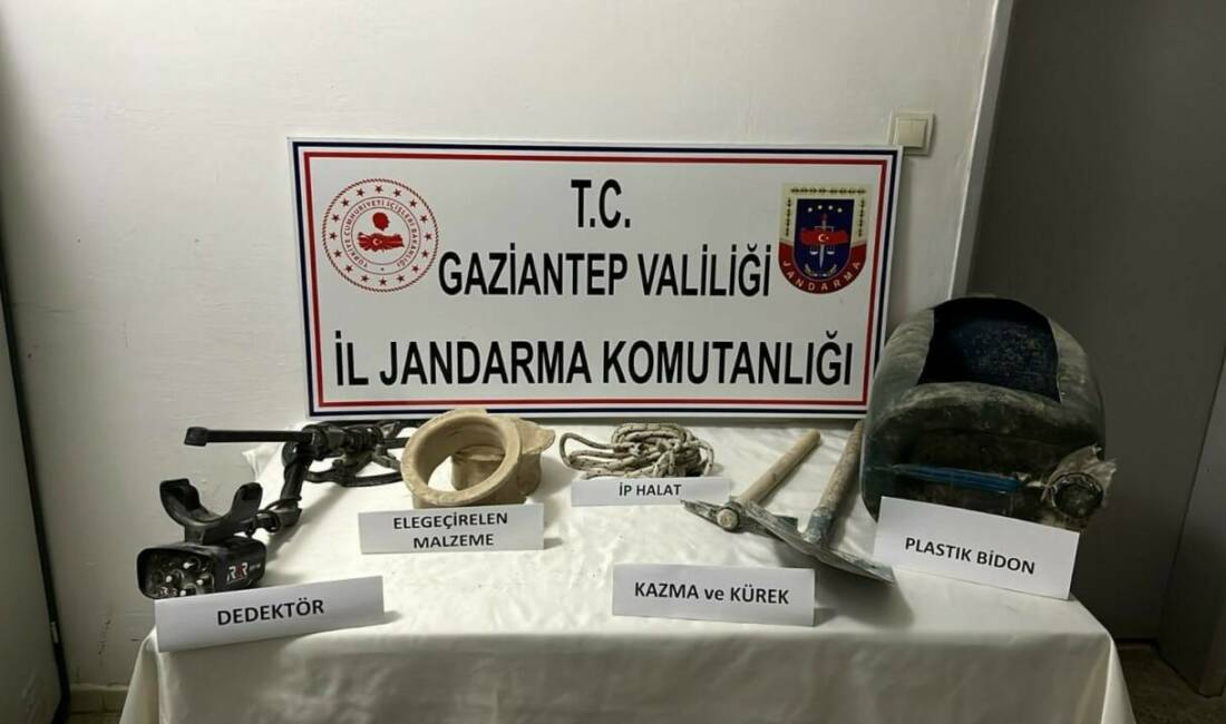 Gaziantep'te kaçak define arayan A.K. ve K.K. adlı 2 kişi