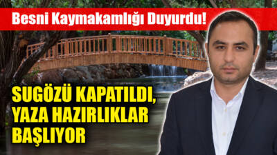 Sugözü Mesire Alanı’nda başlatılan altyapı çalışmaları nedeniyle alanın geçici olarak