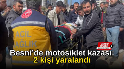 Besni’de meydana gelen motosiklet kazasında 2 kişi yaralandı.