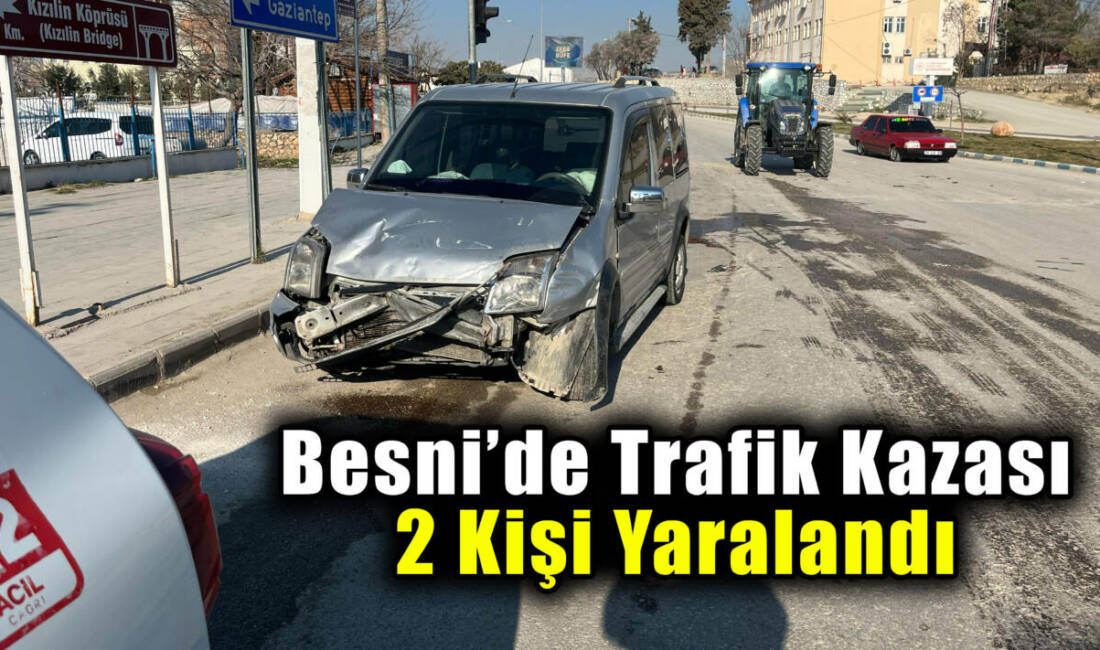 Besni’de sabah saatlerinde Otogar Kavşağı’nda meydana gelen zincirleme trafik kazasında