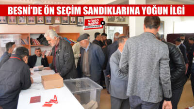 Besni’de Ekrem İmamoğlu’nun Cumhurbaşkanlığı adaylığı için CHP Parti binasında kurulan