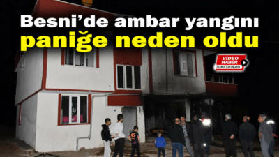 Besni'ye bağlı Oyalı Mahallesi'nde, Mustafa Omur’a ait iki katlı evin