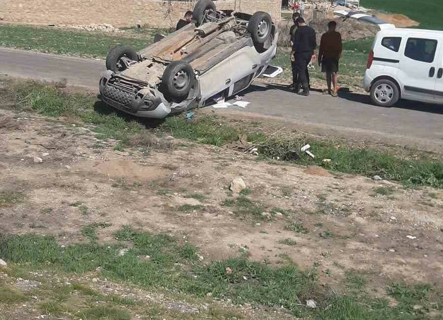 Mardin'in Kızıltepe ilçesinde SUV araç takla attı, 2 kişi yaralandı.