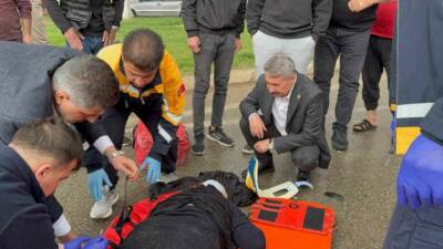 Adıyaman’da karşıdan karşıya geçmeye çalışan yaşlı kadına otomobil çarptı. Kaza