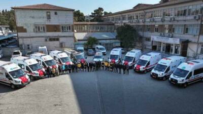Sağlık Bakanlığı’nca Şanlıurfa’ya gönderilen 6 yeni ambulans ve 5 UMKE