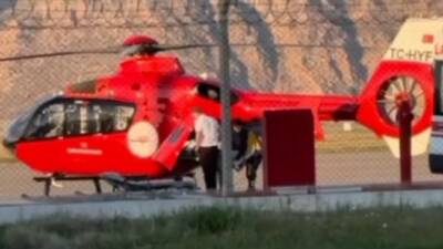 Cizre'de kalp krizi geçiren Hakim Üçkaç, ambulans helikopterle Diyarbakır'a nakledilerek