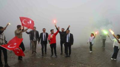 Avrupa Halter Şampiyonası’nda altın madalya kazanan Harun Algül, Şırnak’ta coşkuyla