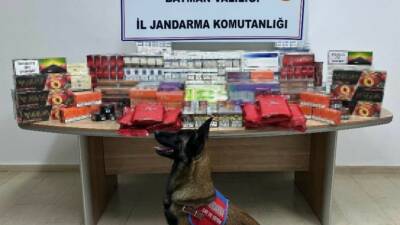 Batman’da bir adrese düzenlenen operasyonsa çok sayıda kaçak ürün ele