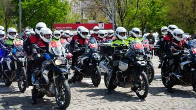 Gaziantep’te, Türk Polis Teşkilatı’nın 180’inci kuruluş yıl dönümü dolayısıyla motosikletli