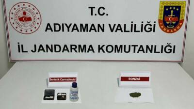 Adıyaman İl Jandarma Komutanlığı tarafından yapılan uyuşturucuyla mücadele operasyonları sonucunda