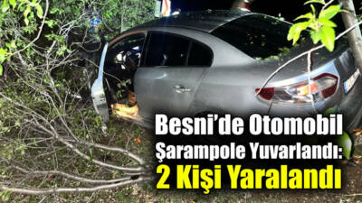 Besni-Gölbaşı yol ayrımı civarında meydana gelen trafik kazasında 2 kişi