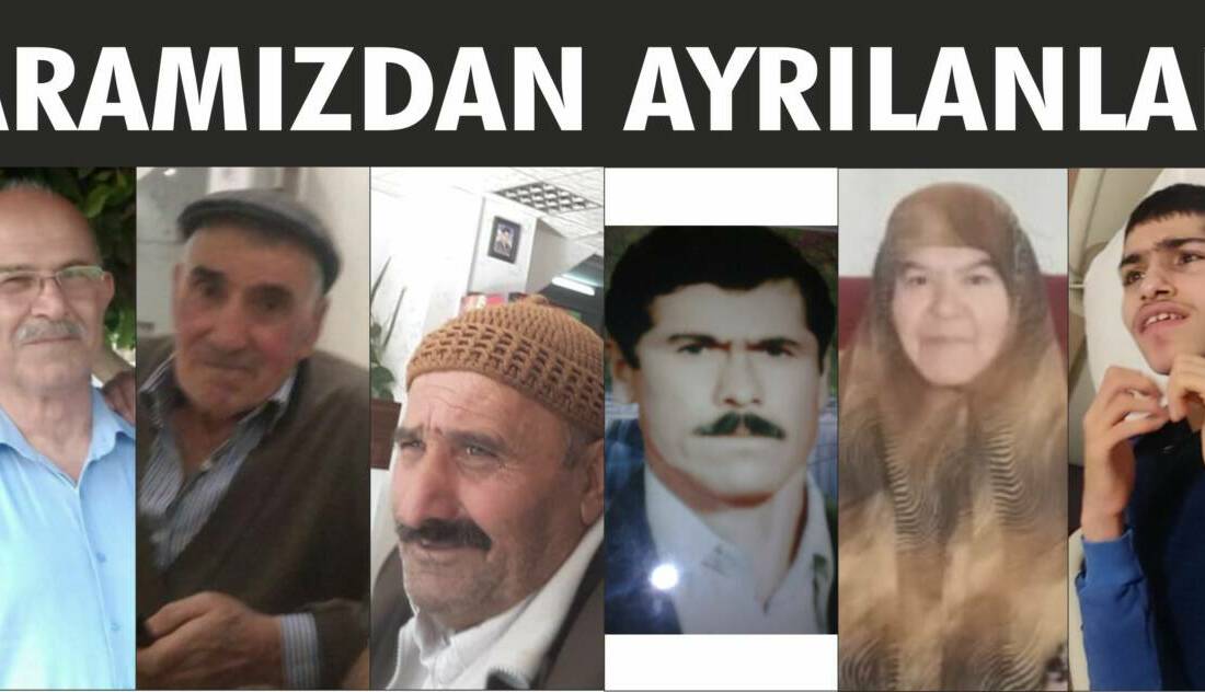 23-24-25.05.2025 Cuma, C,umartesi, Pazar gününe ait Besni’de Vefat Edenler köşesi.