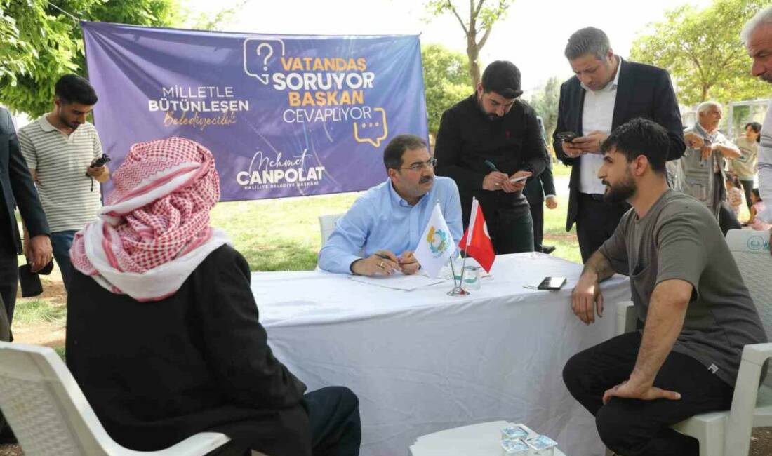 Haliliye Belediye Başkanı Mehmet Canpolat, Süleymaniye Mahallesi'nde vatandaşlarla bir araya