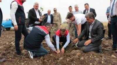 Şırnak'ın Cizre ilçesinde badem ve fıstık yetiştiriciliğini geliştirmek amacıyla proje