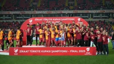 Galatasaray, Trabzonspor'u 3-0 mağlup ederek 63. Ziraat Türkiye Kupası'nı kazandı.