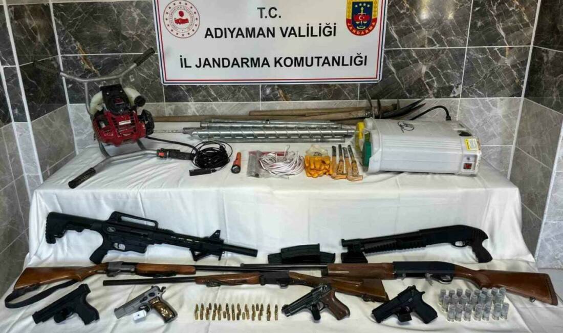 Adıyaman İl Jandarma Komutanlığı ekiplerince kaçak kazı yapan 6 şahıs,