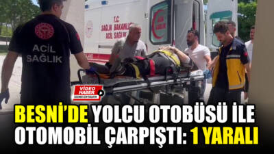 Adıyaman-Besni yol ayrımı Terbizek kavşağında, yolcu otobüsü ile otomobilin çarpışması