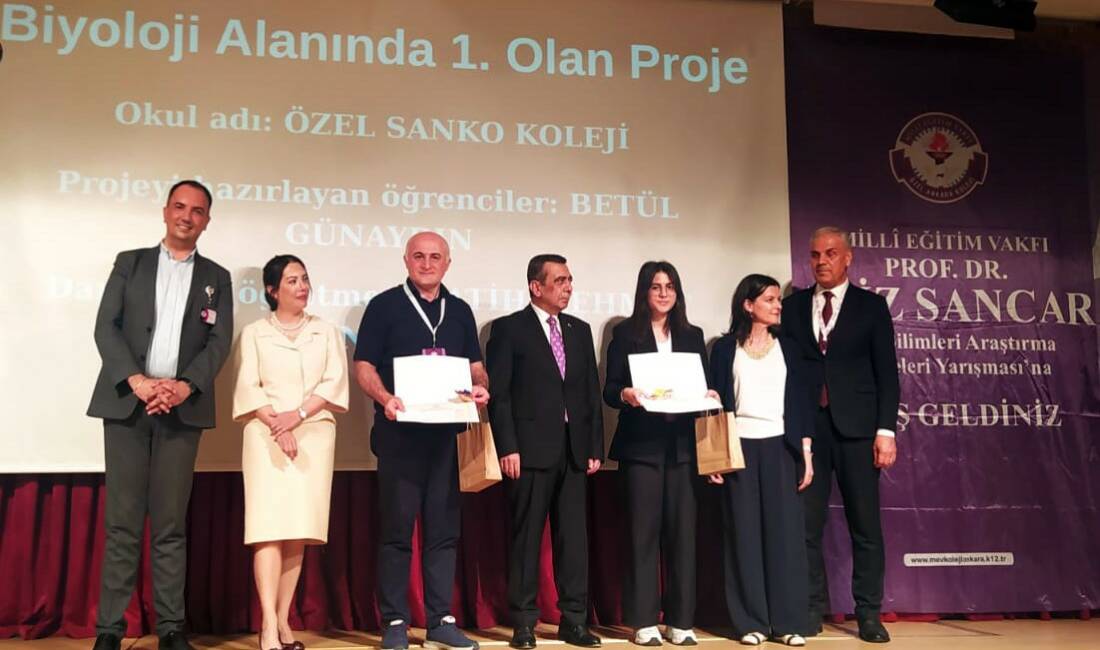 SANKO Okulları öğrencisi Betül Günaydın, Milli Eğitim Vakfı tarafından düzenlenen
