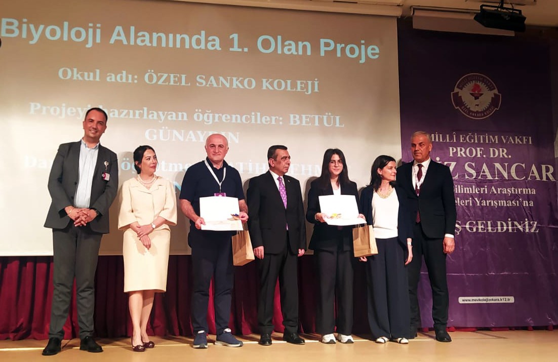 SANKO Okulları öğrencisi Betül Günaydın, Milli Eğitim Vakfı tarafından düzenlenen