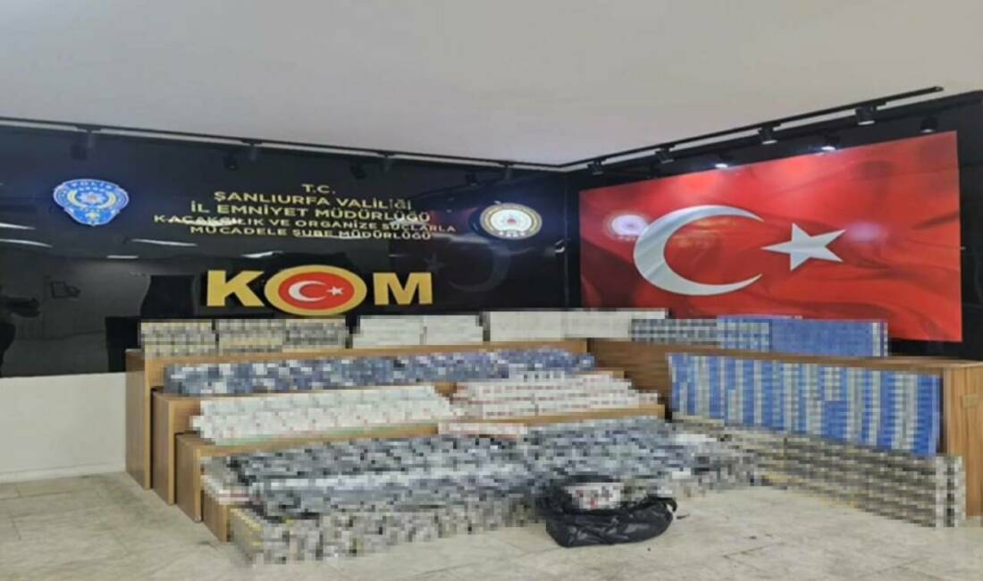 Şanlıurfa'da yapılan operasyonda, polis 5 bin 680 paket gümrük kaçağı