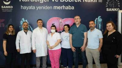Almanya'da yaşayan G.K., kardeşlerinin bağışladığı böbrekle SANKO Üniversitesi Hastanesi Organ