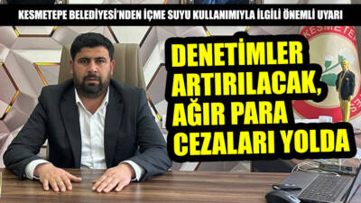 Besni’ye bağlı Kesmetepe Beldesi'nde içme suyunun elektrikle çalışan motorlar vasıtasıyla