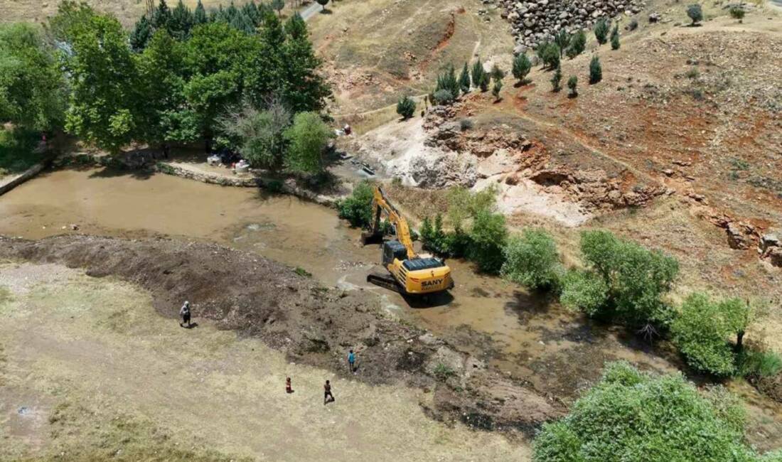 Gaziantep’in Araban ilçesi Sıtma Pınar Çayı’nda temizlik çalışması yapıldı. Çalışma