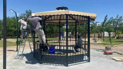 Adıyaman’ın Kahta ilçe Belediyesi, vatandaşların yaz aylarında park ve yeşil