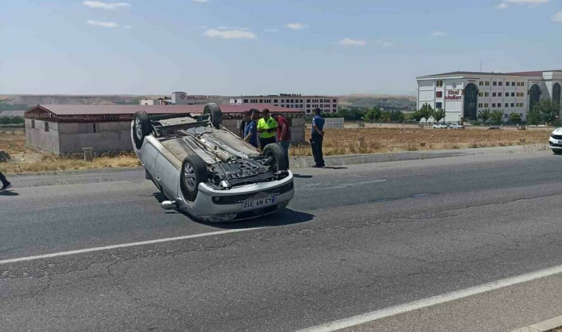 Batman’da sürücüsünün direksiyon hakimiyetini kaybettiği otomobilin takla attığı kazada 1