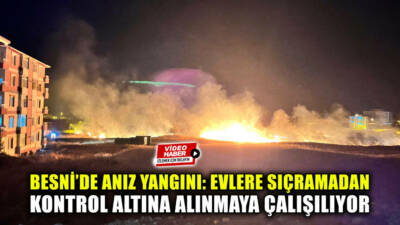 Besni Ali Erdemoğlu Mahallesi’nde kimliği belirsiz kişiler tarafından yakılan anız