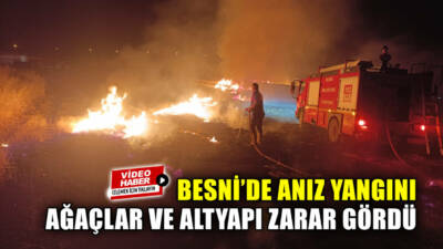 Besni Ali Erdemoğlu Mahallesi, Devlet Hastanesi civarında çıkan anız yangını